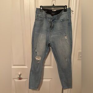 Torrid Light Wash Distressed Skinny Jeans